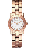 Marc Jacobs Mini Amy White Dial Rose Gold Stainless Steel Strap Watch for Women - MBM3078