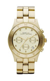 Marc Jacobs Blade Gold Dial Gold Steel Strap Watch for Women - MBM3101