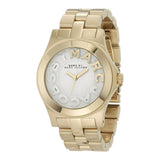 Marc Jacobs Rivera White Dial Gold Stainless Steel Strap Watch for Women - MBM3134