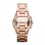 Marc Jacobs Rock Chronograph Rose Gold Dial Stainless Steel Strap Watch for Women - MBM3156