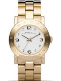 Marc Jacobs Amy White Dial Gold Stainless Steel Strap Watch for Women - MBM3182