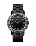 Marc Jacobs Marci Black Dial Black Ion Plated Stainless Steel Dial Watch for Women - MBM3193