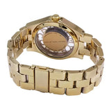 Marc Jacobs Henry Transparent Gold Dial Gold Stainless Steel Strap Watch for Women - MBM3206