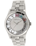 Marc Jacobs Henry Silver Skeleton Dial SIlver Stainless Steel Strap Watch for Women - MBM3262