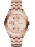 Marc Jacobs Peeker Chronograph Rose Gold Dial Stainless Steel Strap Watch for Women - MBM3394