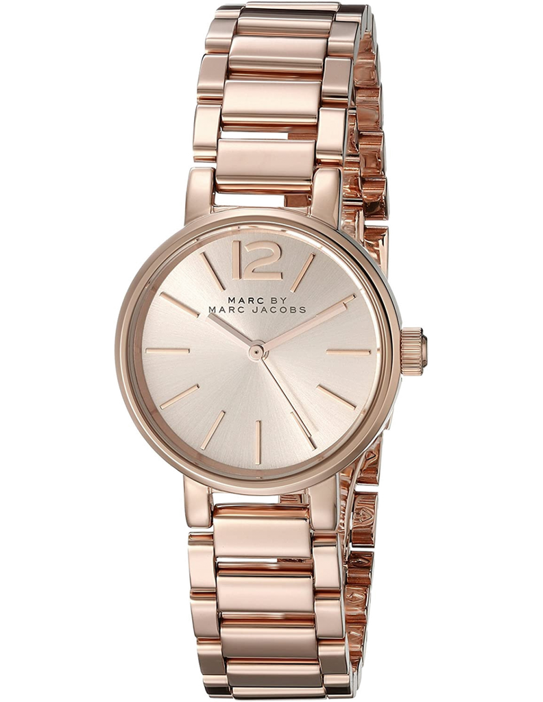 Marc Jacobs Peggy Rose Gold Dial Rose Gold Steel Strap Watch for Women - MBM3406