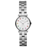 Marc Jacobs Baker Dexter White Dial SIlver Stainless Steel Strap Watch for Women - MBM3423