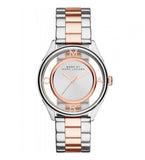 Marc Jacobs Tether White Transparent Dial Two Tone Stainless Steel Strap Watch for Women - MBM3436