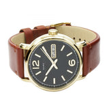 Marc Jacobs Fergus Green Dial Brown Leather Strap Watch for Men - MBM5077