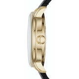 Marc Jacobs Fergus Silver Dial Black Leather Strap Watch for Men - MBM5081