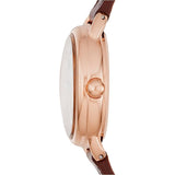 Marc Jacobs Betty White Dial Brown Leather Strap Watch for Women - MJ1481