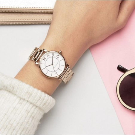 Marc Jacobs Roxy White Dial Silver Stainless Steel Strap Watch for Women