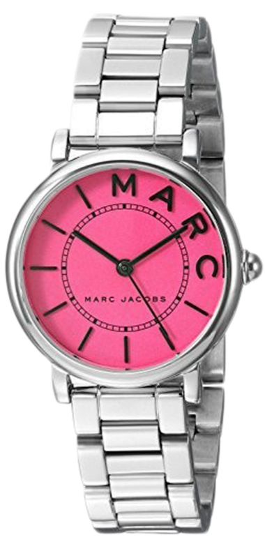 Marc Jacobs Roxy Fuchsia Dial Silver Steel Strap Watch for Women - MJ3528