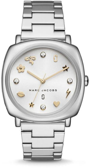 Marc Jacobs Mandy White Dial Silver Stainless Steel Strap Watch for Women - MJ3572