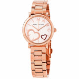 Marc Jacobs Classic White Dial Rose Gold Stainless Steel Strap Watch for Women - MJ3592
