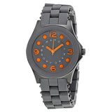 Marc Jacobs Pelly Grey Dial Grey Stainless Steel Silicone Strap Watch for Women - MBM2589