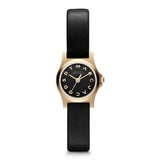 Marc Jacobs Henry Dinky Black Dial Black Leather Strap Watch for Women - MBM1240