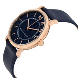 Marc Jacobs Roxy Navy Blue Dial Blue Leather Strap Watch for Women - MJ1534