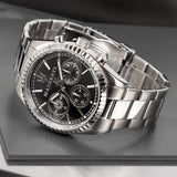 Maserati Competizione Chronograph Black Dial Silver Steel Strap Watch For Men - R8853100014