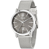 Maserati Epoca Grey Dial Grey Mesh Bracelet Watch For Men - R8853118002