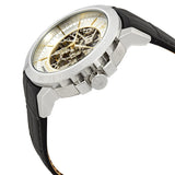 Maserati Ingegno Automatic Black Skeleton Dial Black Leather Strap Watch For Men - R8821119002