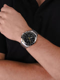 Maserati Traguardo Black Dial Silver Chronograph with Tachymeter Watch For Men - R8873612042