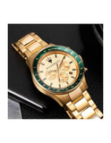 Maserati SFIDA Quartz Yellow Dial Gold Strap Watch For Men - R8873640005