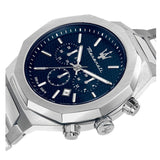 Maserati Stile Blue Dial Silver Steel Strap Watch For Men - R8873642006