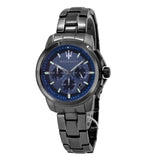 Maserati Successo Chronograph Blue Dial Black Steel Strap Watch For Men - R8873621005