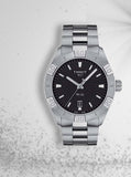 Tissot PR 100 Sport Quartz Black Dial Silver Steel Strap Watch For Men - T101.610.11.051.00