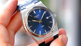 Tissot PRX Quartz Blue Dial Blue Leather Strap Watch for Men - T137.410.16.041.00