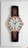 Tissot T Classic Carson Premium White Dial Brown Leather Strap Watch for Women - T122.207.36.033.00