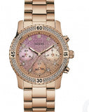 Guess Confetti Pink Dial Rose Gold Stainless Steel Watch For Women - W0774L3