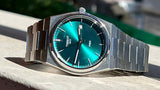 Tissot PRX Green Dial Silver Steel Strap Watch For Men - T137.410.11.091.00