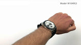Guess Legacy White Dial Black Rubber Strap Watch For Men - W1049G3