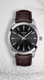 Tissot Gentlemen Black Dial Brown Leather Strap Watch for Men - T127.410.16.051.01