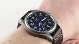 IWC Pilot's Watch Mark XVIII 40mm Black Dial Brown Leather Strap Watch for Men - IW327006