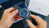 Maserati Traguardo 45mm Chronograph Blue Dial Watch For Men - R8873612009