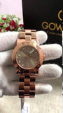 Marc Jacobs Amy Glitz Brown Dial Rose Gold Stainless Steel Strap Watch for Women - MBM3221