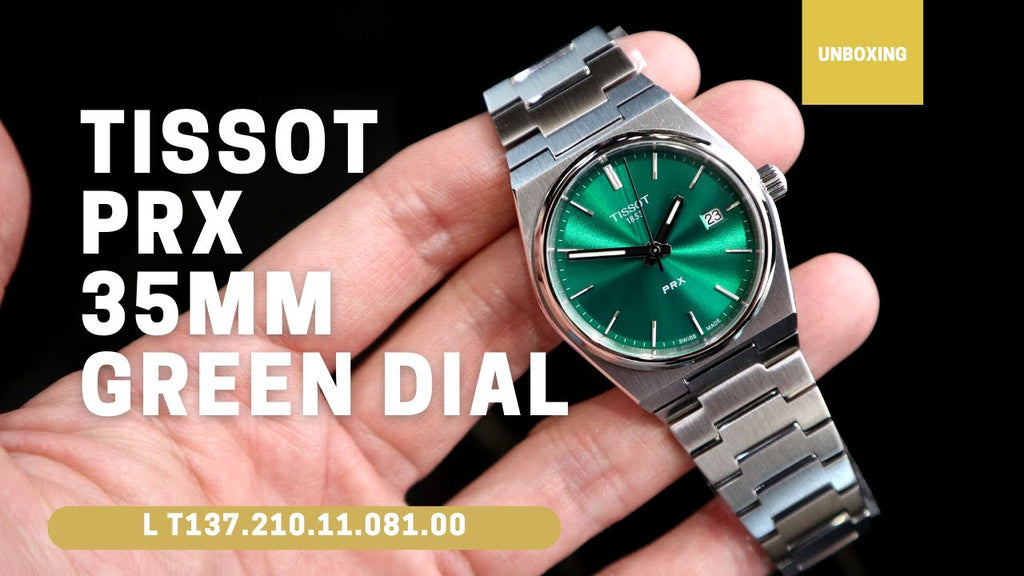 Tissot PRX Quartz Green Dial Silver Steel Strap Watch for Women - T137.210.11.081.00