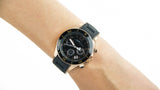 Marc Jacobs Rock Chronograph Black Dial Black Silicone Steel Strap Watch for Women - MBM2553