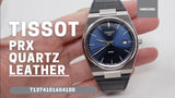 Tissot PRX Quartz Blue Dial Blue Leather Strap Watch for Men - T137.410.16.041.00