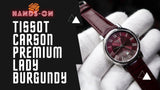 Tissot Carson Premium Lady Maroon Dial Maroon Leather Strap Watch For Women - T122.210.16.373.00