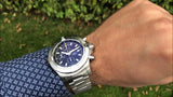 Breitling Avenger Chronograph 45mm Blue Dial Silver Steel Strap Watch for Men - A13317101C1A1