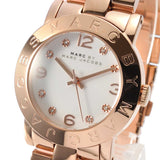 Marc Jacobs Amy White Dial Rose Gold Stainless Steel Strap Watch for Women - MBM3077