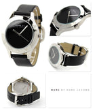 Marc Jacobs Blade Black Dial Black Leather Strap Watch for Women - MBM1205