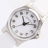 Marc Jacobs Henry Dinky White Dial White Leather Strap Watch for Women - MBM1234