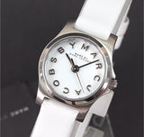 Marc Jacobs Henry Dinky White Dial White Leather Strap Watch for Women - MBM1234