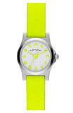 Marc Jacobs Henry White Dial Neon Yellow Rubber Watch for Women - MBM1235