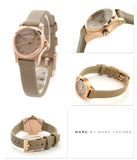 Marc Jacobs Henry Dinky Grey Dial Grey Leather Strap Watch for Women - MBM1239